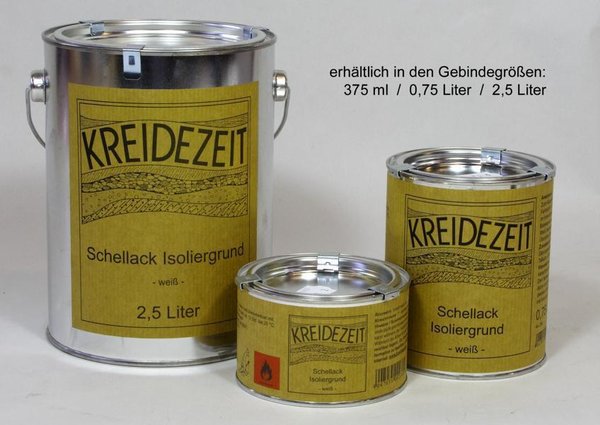 Schellack Isoliergrund - weiß  0,375l