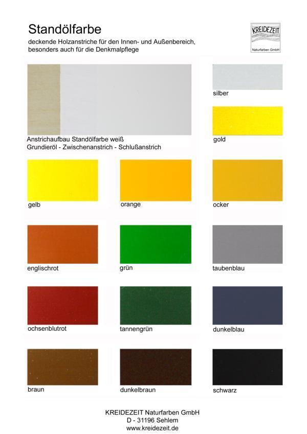 Standölfarbe-Zwischenanstrich-halbfett - gelb 0,375l