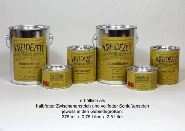Standölfarbe-Zwischenanstrich-halbfett - gelb 0,375l