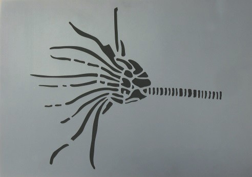 Schablone eine Seelilie